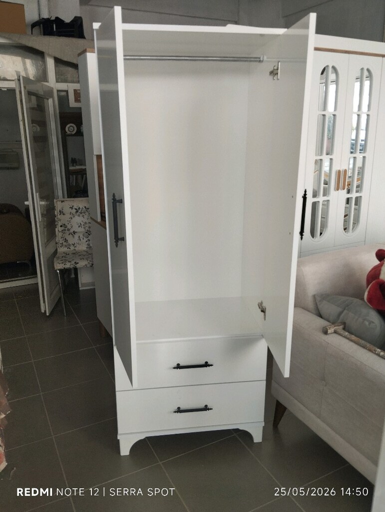 iki kapılı elbise dolabı sıfır ürün - 2