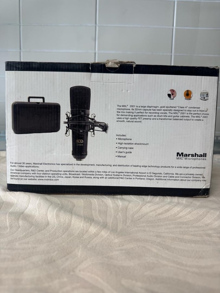 Sıfır Kutulu Marshall MXL 2001 Stüdyo Mikrofonu + Çantası - 2