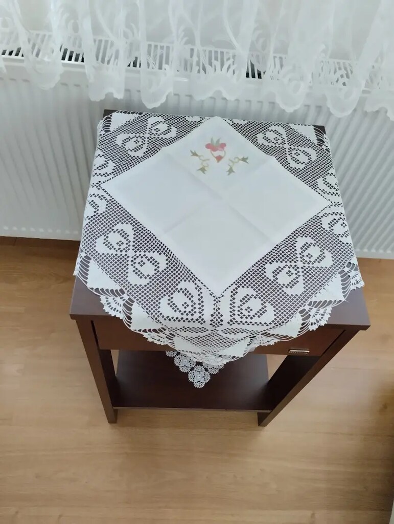 3 parça el örgüsü sehpa ve masa örtüsü - 3