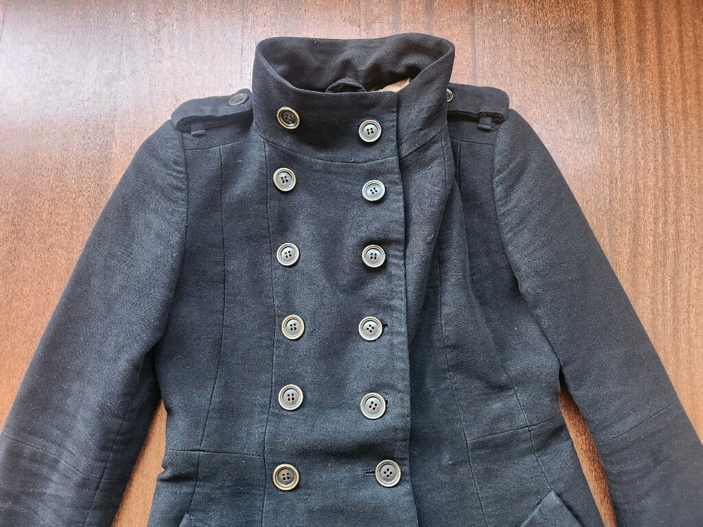 MANGO SUIT PETIT SİYAH PAMUK KABAN - 8
