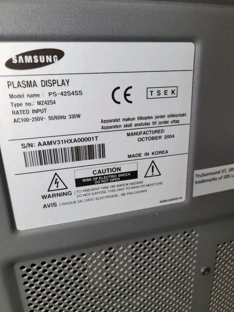 Samsung Plasma TV - 3