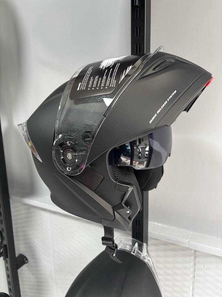 çene açılır siyah kask - 2