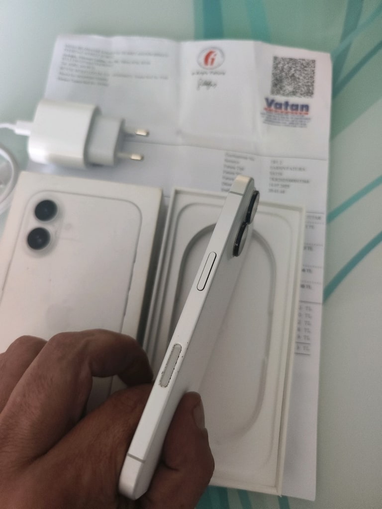 KARTA TAKSİT 14.07.2027 GARANTİLİ İPHONE 16 128 GB PİL 91 KUTU FATURAL - 8