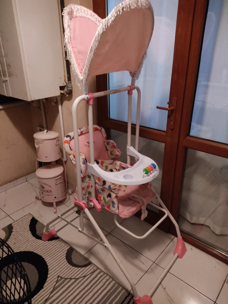 salıncak Bebek çocuk yatırmalı sabitlemeli sallamalı mama tablalı - 2