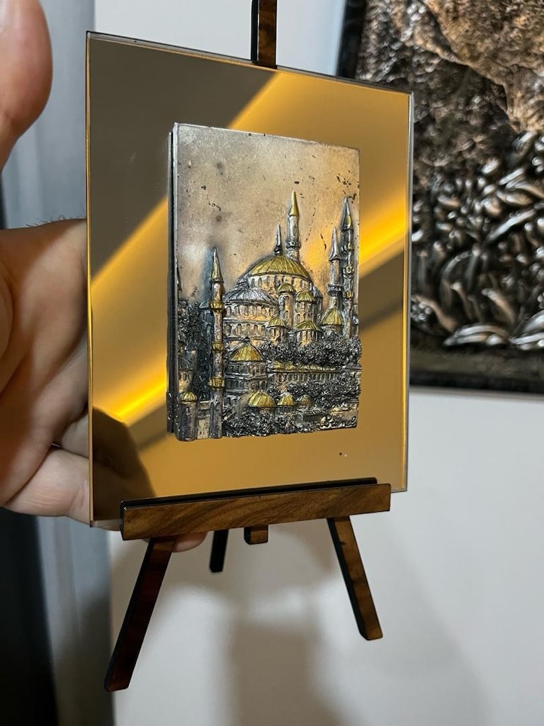 kabartma mimari çalışma sultanahmet cami aynalı tablo - 4
