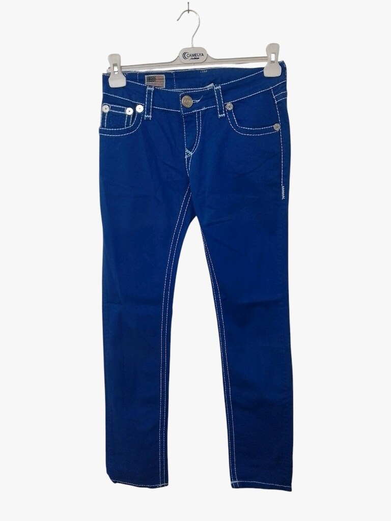 True Religion Canlı Mavi Kontrast Dikişli Jean Pantolon - 30 Beden