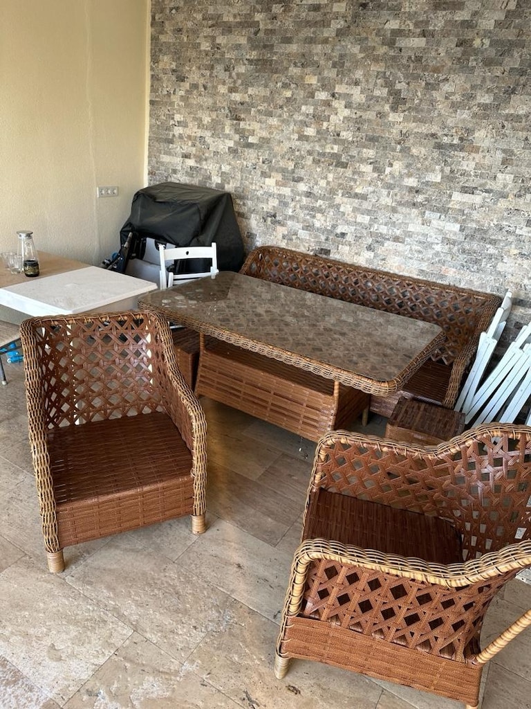 Rattan Masa Takımı Bahçe Balkon