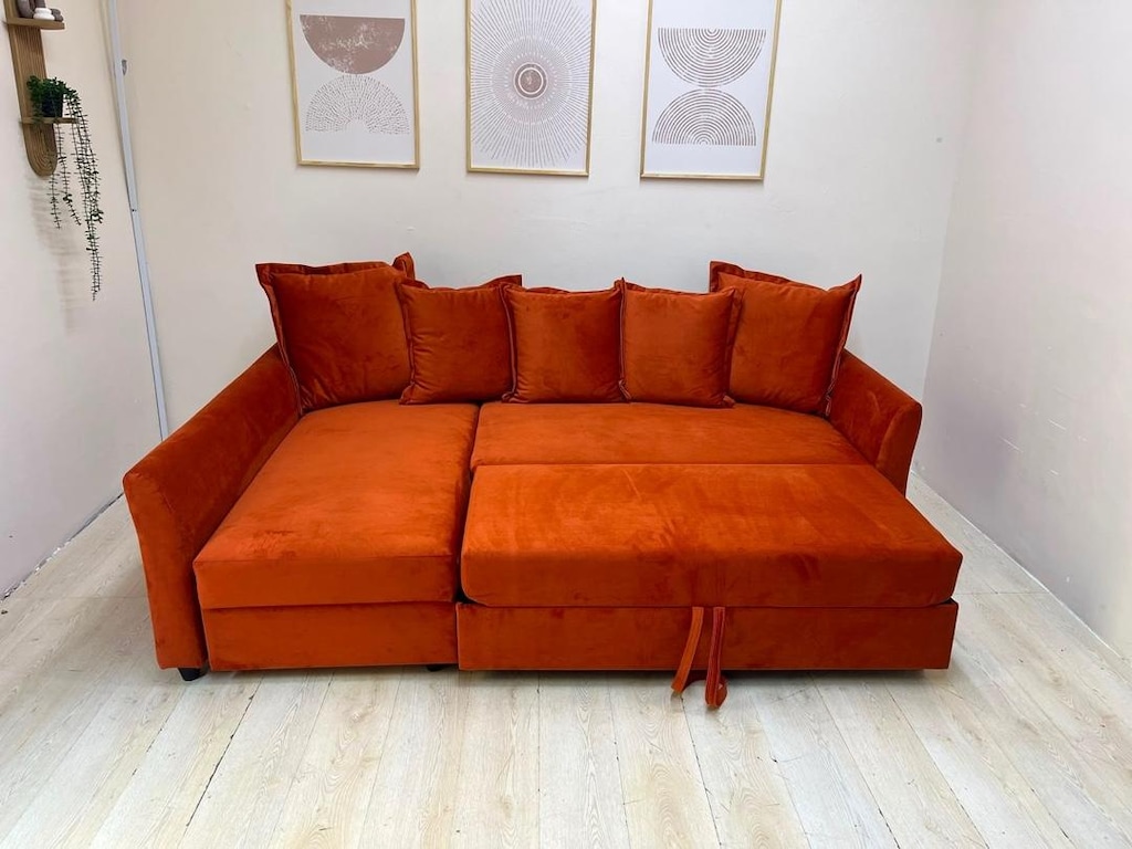 IKEA HOLMSUND SIFIR KAPLAMA YATAKLI BAZALI L KÖŞE KOLTUK KANEPE - 4