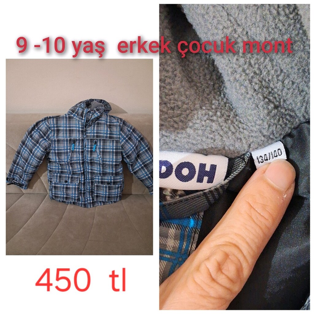 9 yaş erkek mont