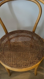 Vintage Çek Üretimi Bentwood Hasır Kolçaklı Sandalye – CZECH REPUBLIC - 5