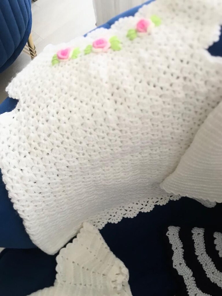 bebek çocuk örgü yelek elbise patik - 9