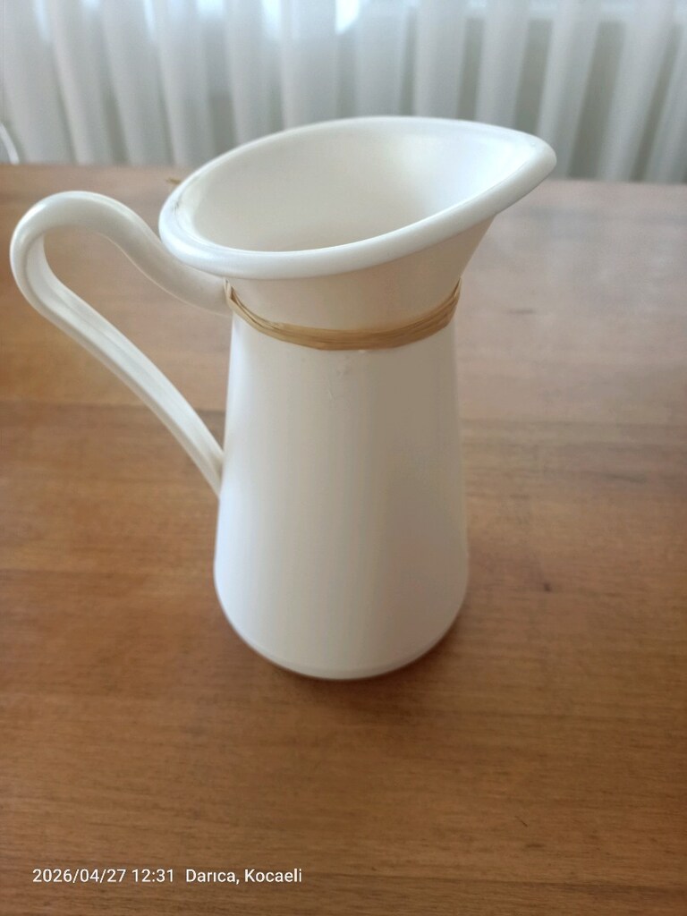 dekoratif beyaz plastik saksı - 4