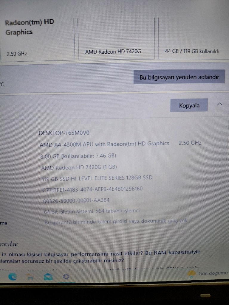 SAMSUNG AMD A4 İŞLEMCİLİ SSDLİ LAPTOP! - 9