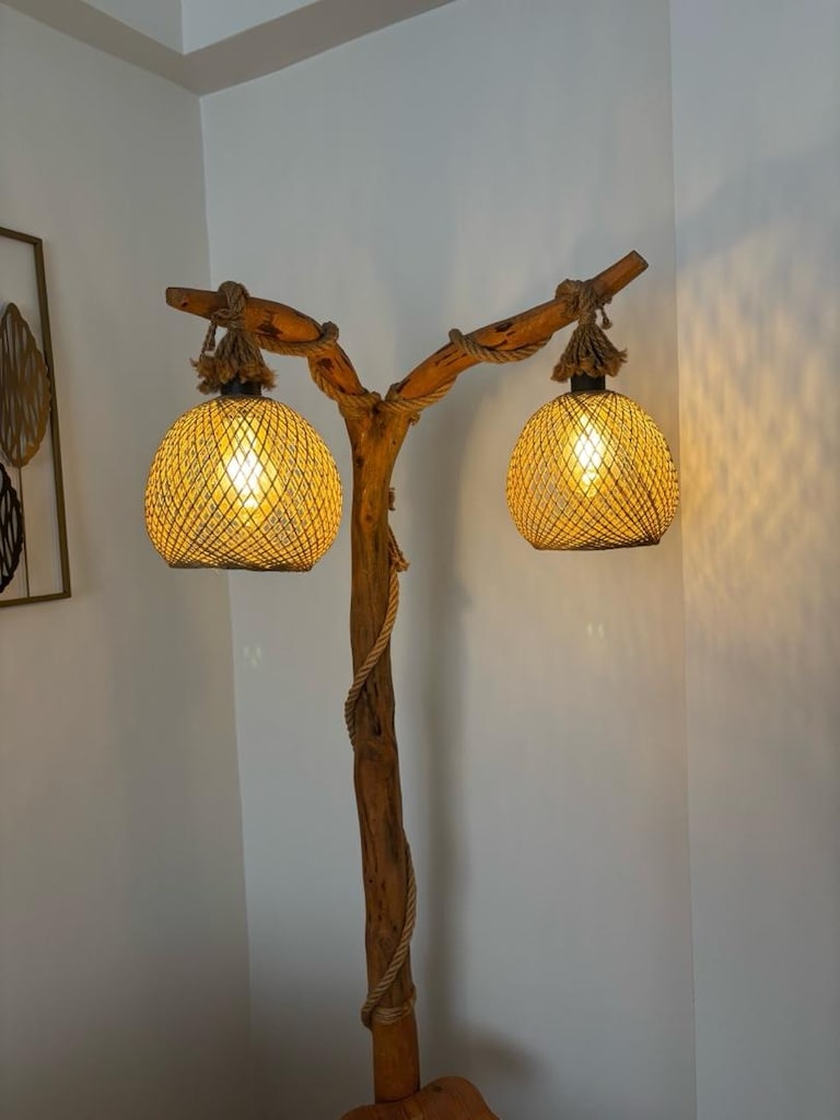 Doğal Ahşap Lambader – 170 cm - 3