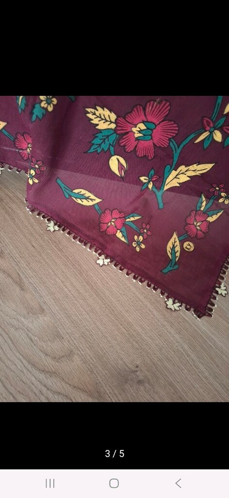 vintage ipek iğne oyası yazma - 3