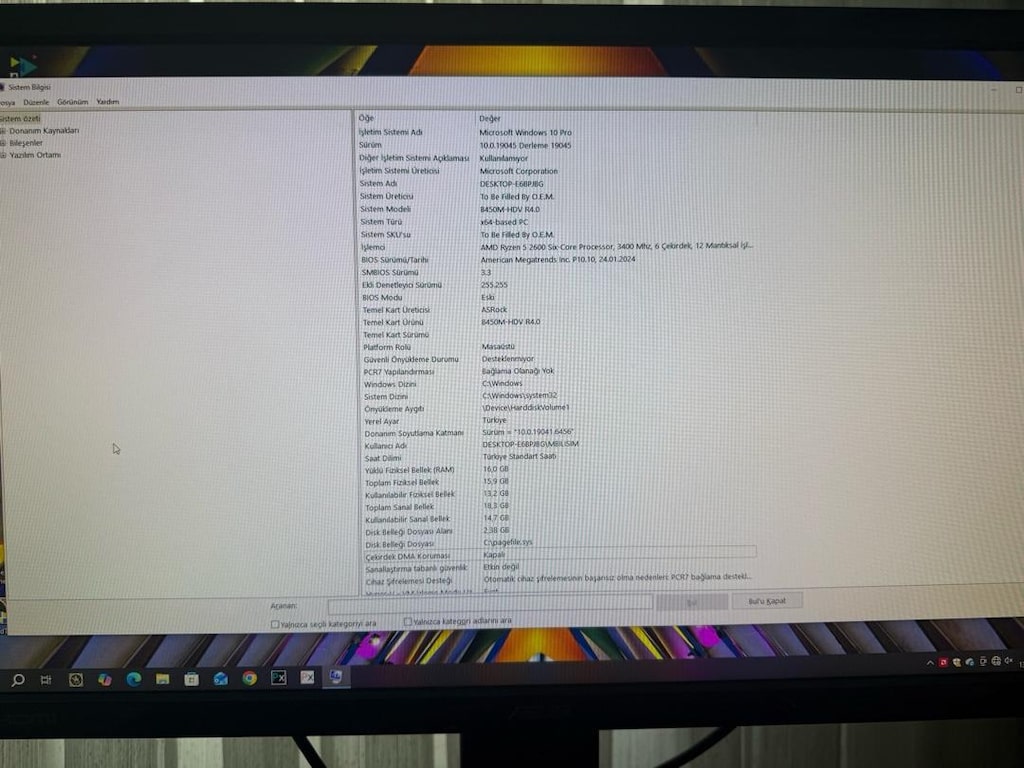 Ram fiyatına hazır kurulu sistem 4GB Ekran Kartı 16GB Ram Rayzen 5 - 4