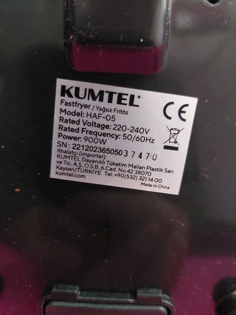 Kumtel yağsız fritöz. Fastfryer HAF-05 MODELİ - 12