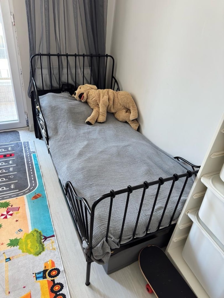 IKEA Minnen Uzayan / Büyüyen Çocuk Karyolası (Siyah Demir - 80x200) - 2