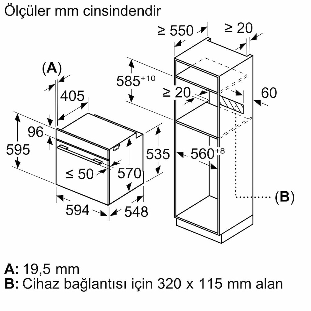 Siemens HU717ABN0T iQ300 Buhar Destekli Ankastre Fırın sıfır paketinde - 13