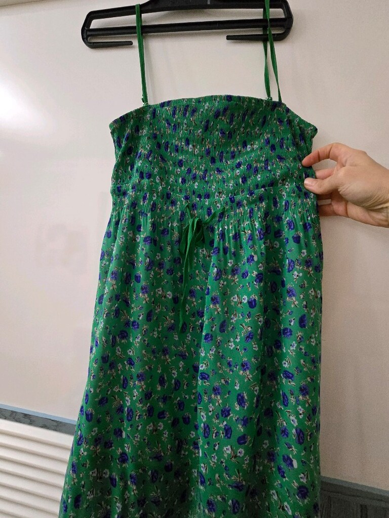 yeşil mini elbise(koton marka) - 3