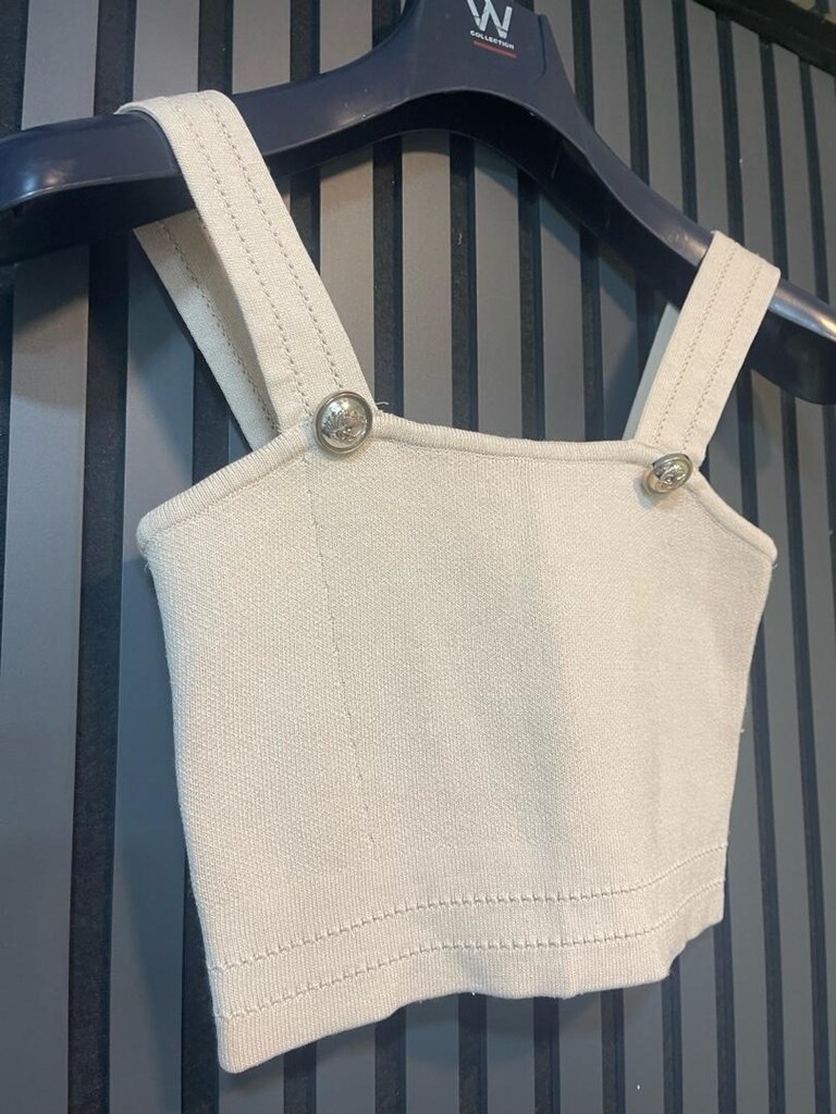 DİLVİN Bej Crop Büstiyer ATLET - 5