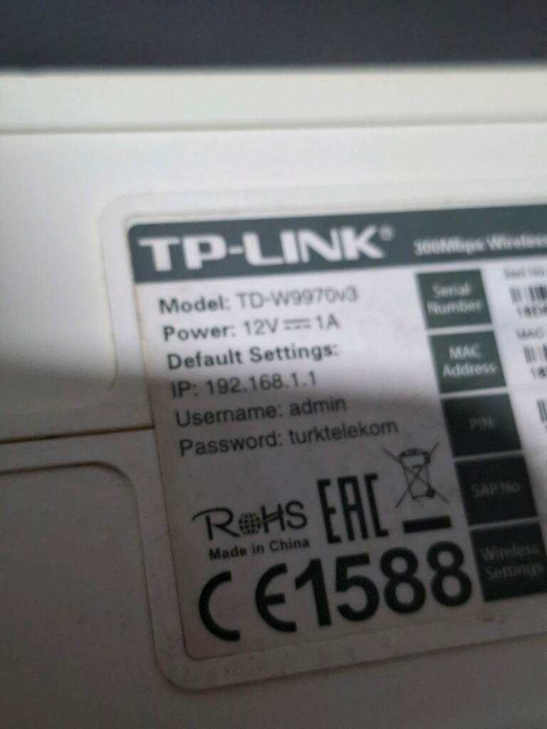 Türk Telekom TP-Link Modem/Router - 2