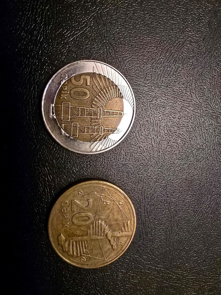 Azerbaycan madeni paralar. 2 adet - 2