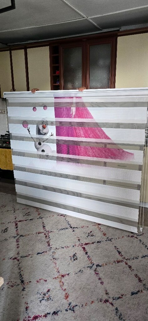 stor perde temiz sağlam desenli kız odası için 180x200 - 5
