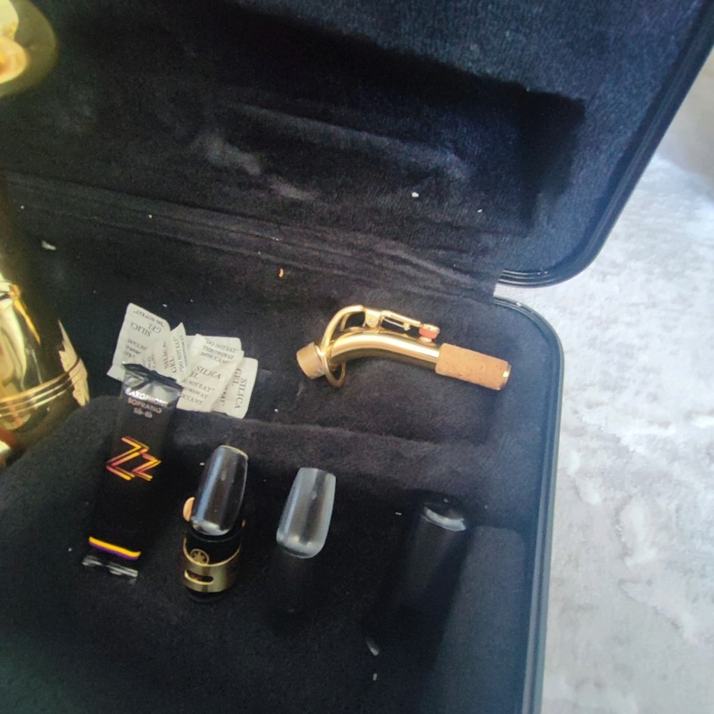 Jinbao Kavisli Soprano Saksafon + Yamaha 5C Ağızlık + Askı - 2