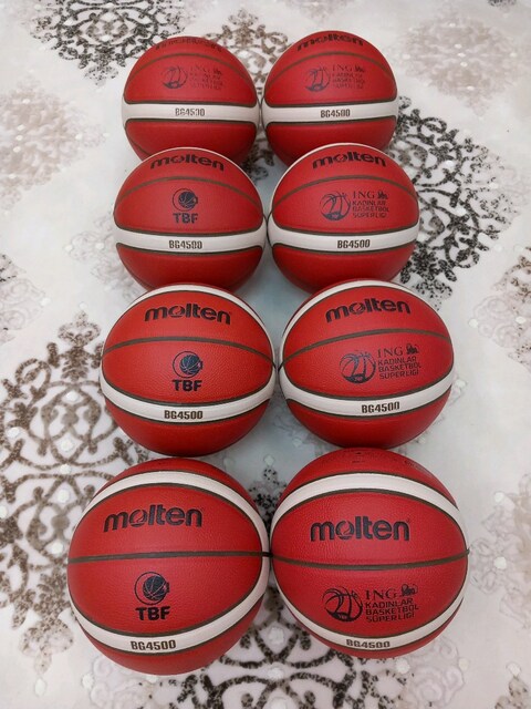 MOLTEN DERİ B6G4500 FIBA ONAYLI 6 No BASKETBOL MAÇ TOPU YENİ 8 TOP