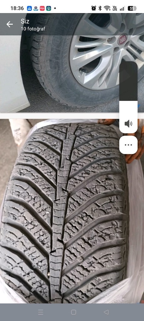 205 60R 16 JANT TOPLAM 4 ADET SAĞLAM KULLANILIR ARAÇ LASTİĞİ - 2