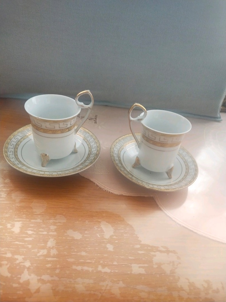 Gold detaylı ayaklı fincan takımı - 4