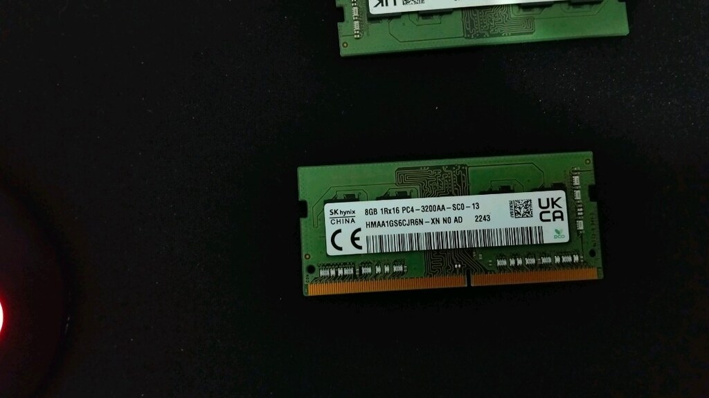 8x2 (16 GB) 3200mhz laptop ram DDR4 - 2