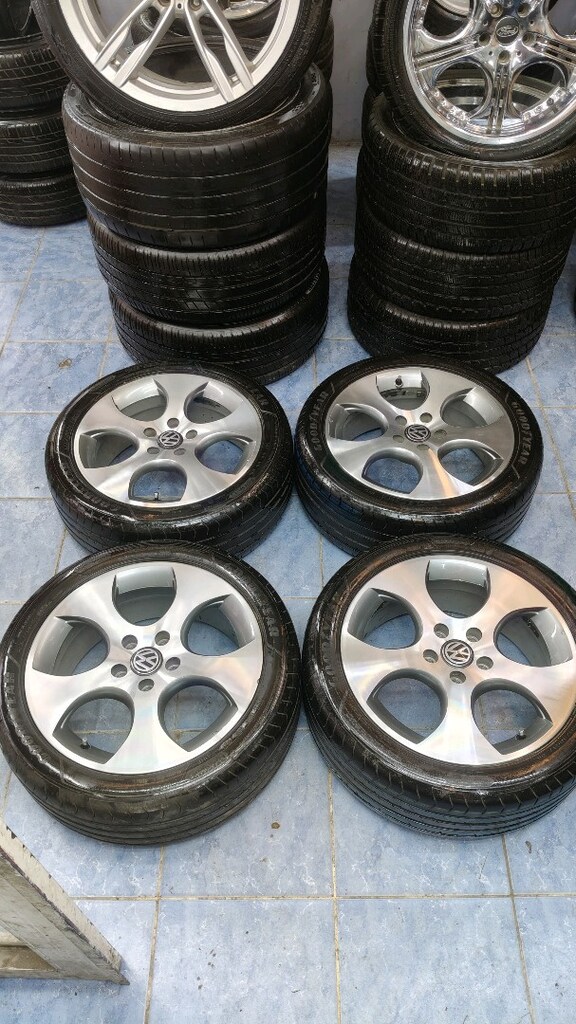 17 inç 5*112 Detroit jant lastik 225/45/17 Goodyear lastik çok iyi - 3