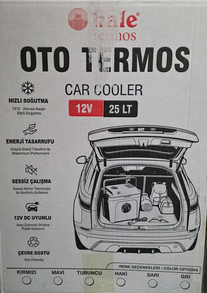 Kale Termos 25 LT 12V Araç İçi Soğutucu Termos. Sıfır. - 11