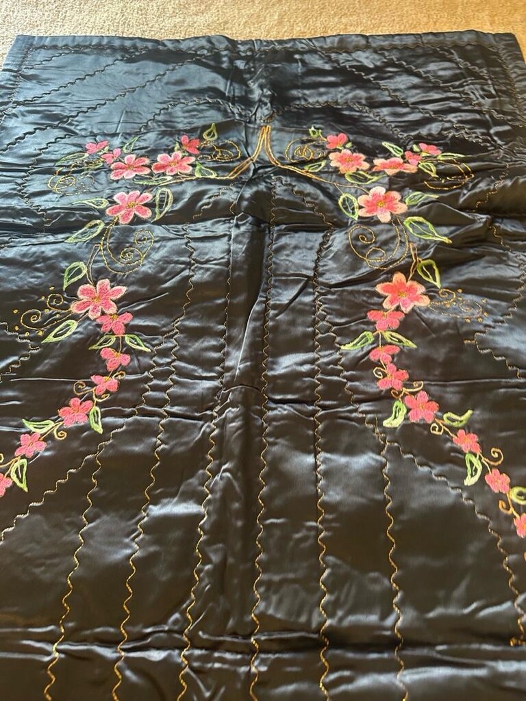 Seccade 1.25cm 80 cm saten Çin iğnesi siyah hiç kullanılmamış - 2