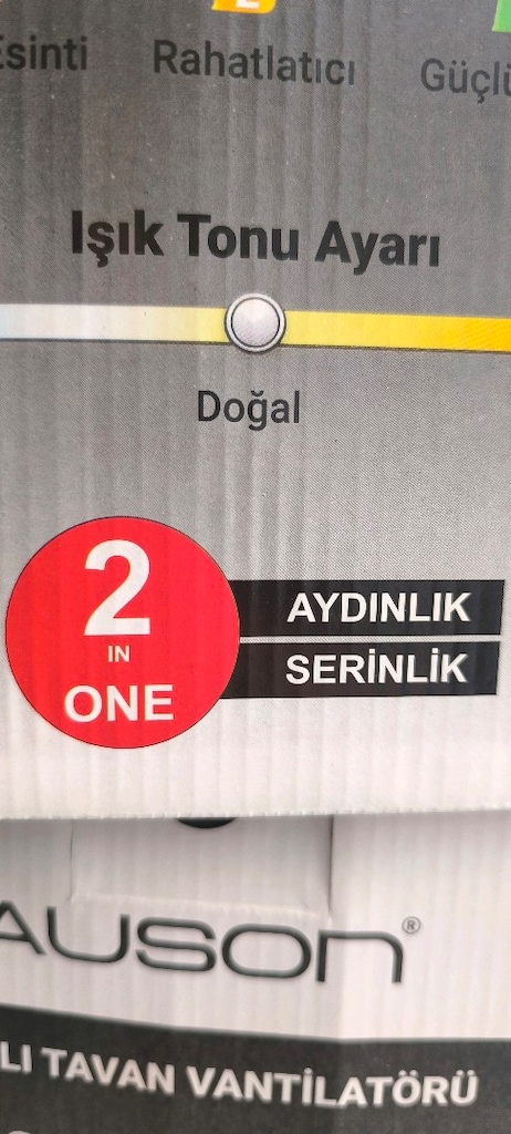 Hem ışık hem fan vantilatör. - 4