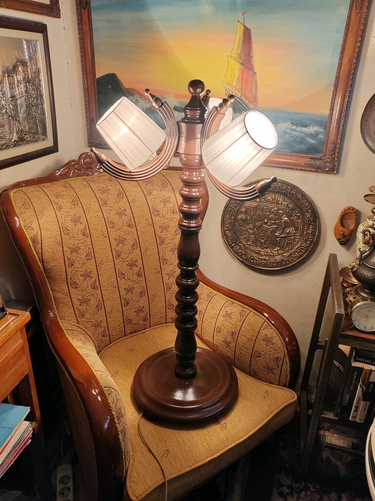 Vintage zarif köşe Abajur 95 cm - 4