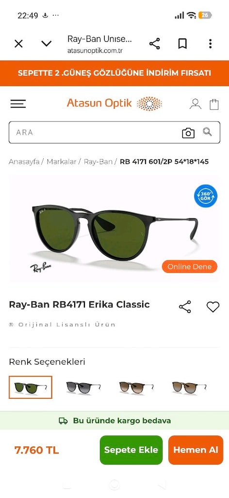 Ray-Ban Erika 4171 601/2p polarize - 9