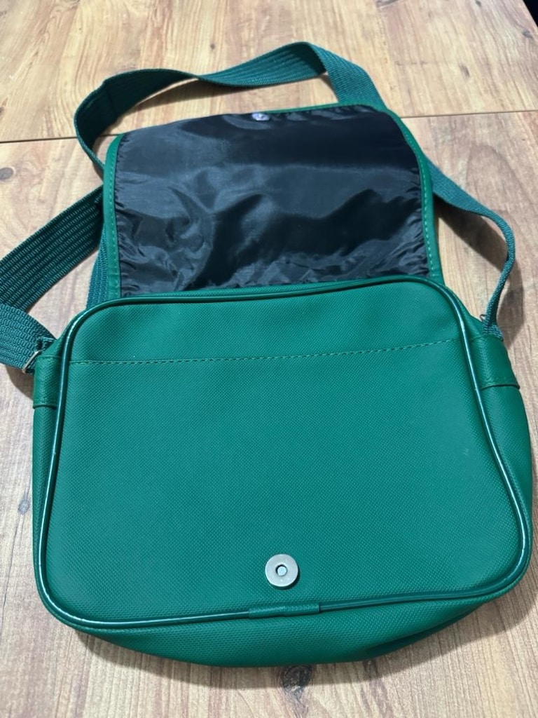 Lacoste Yeşil Omuz / Postacı Çantası Zümrüt Yeşil Önü kapaklı, - 2