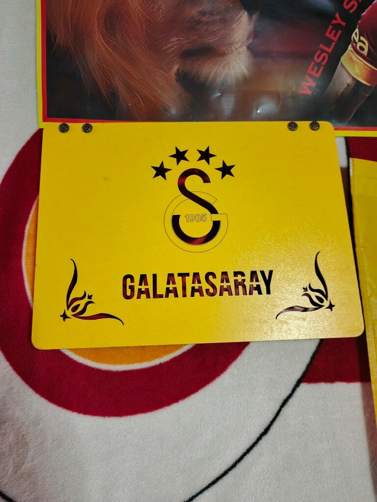Galatasaray Seti Battaniye Poster Çanta Ahşap Kutu ve Anahtarlık - 4