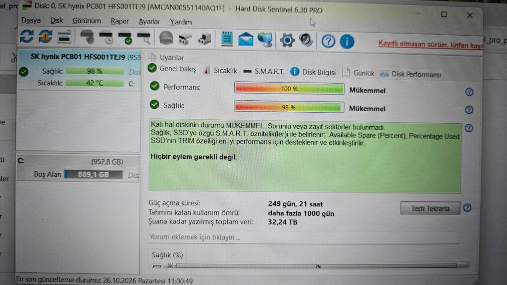 HP VİCTUS 16-R1042NT - İ5 14500H RTX4060 1TBM2 16GBDDR5 TERTEMİZ - 9