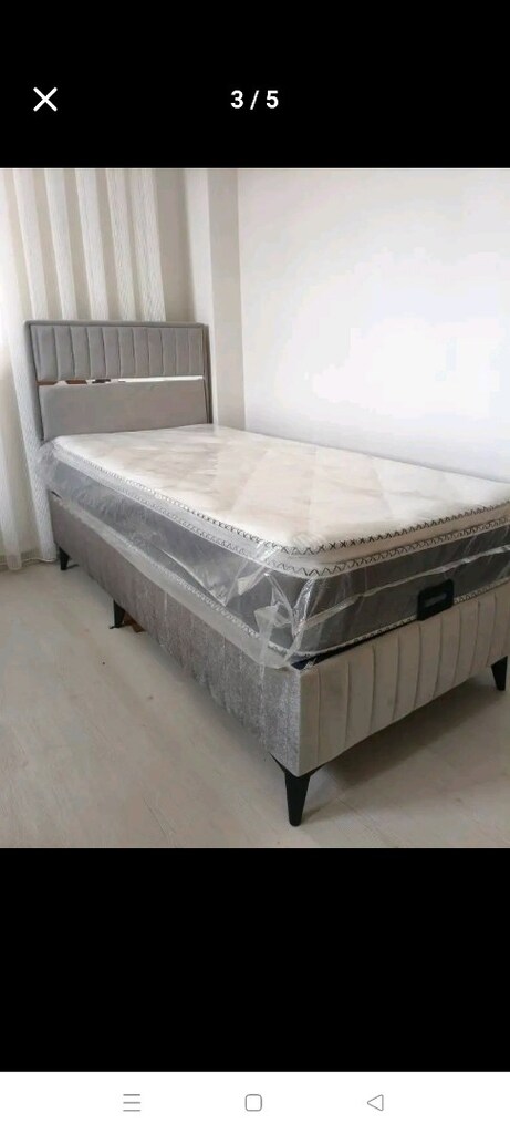 tek kişilik baza başlık yatak çelik kasa iyisi sıfır paketli ürünler s - 11