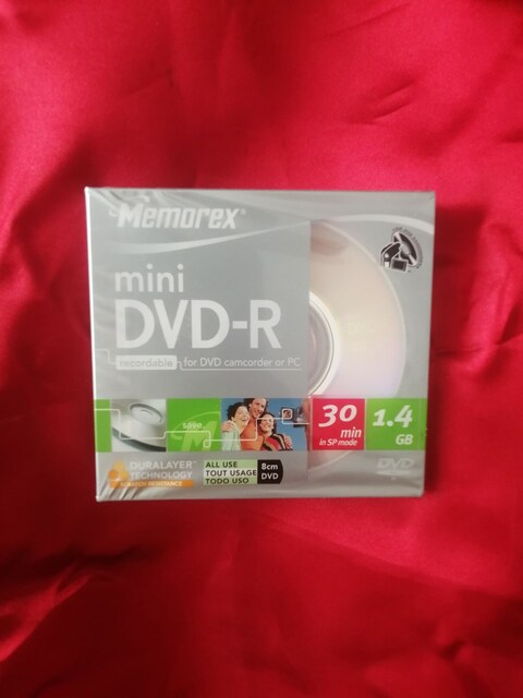 memorex mini dvd-r 1.4gb sıfır ürün..