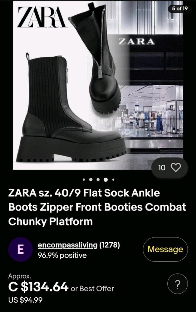 ORİJİNAL ZARA FERMUARLI PLATFORM BOT — görsel 2/12