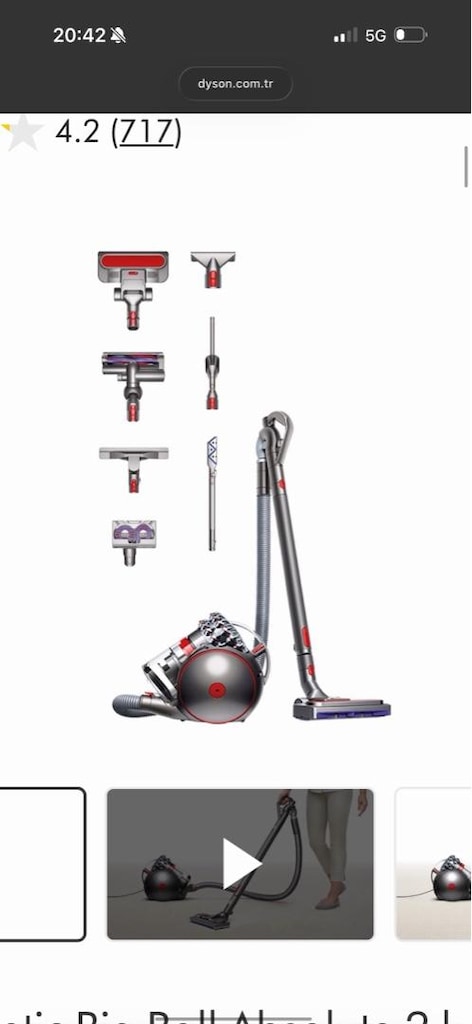 dyson absolute 2 kablolu süpürge