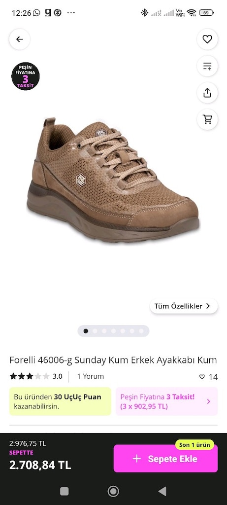 Sadece 2 Gün Giyildi – 1 Numara Küçük Geldiği İçin Satılık - 8