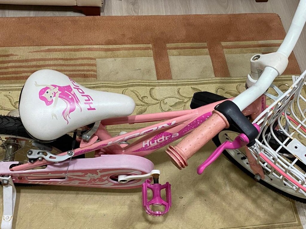 kron hydra 16 jant pembe ön sepetli kız çocuk bisikleti - 5