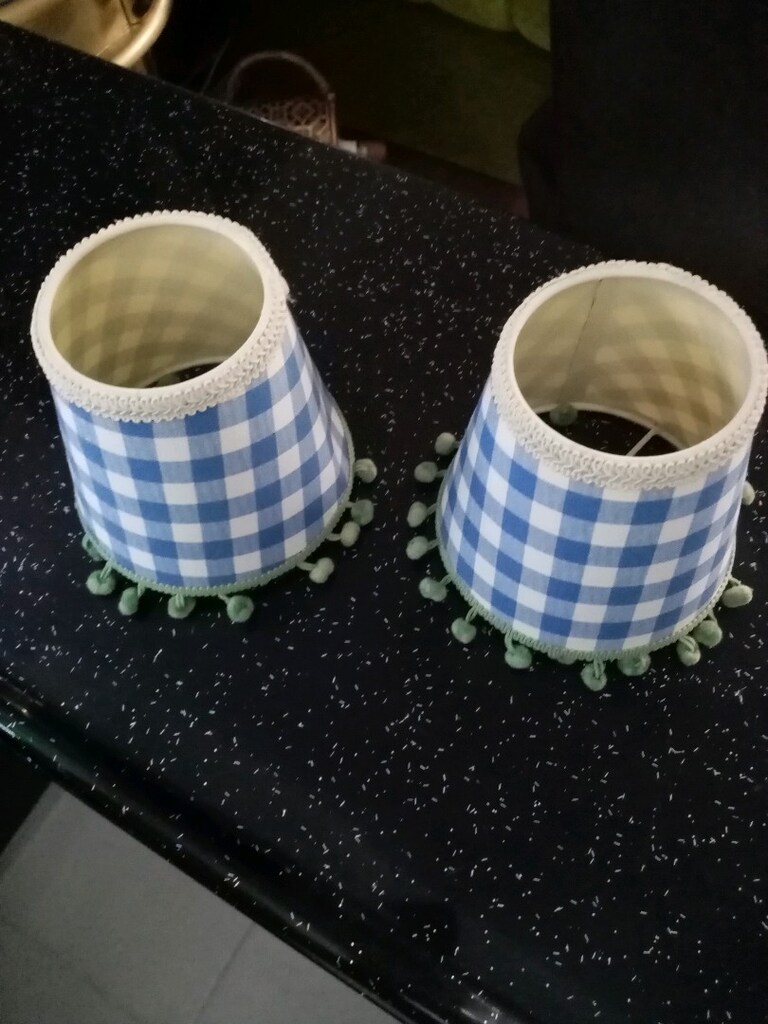 2adet kumaş abajur şapkası - 3