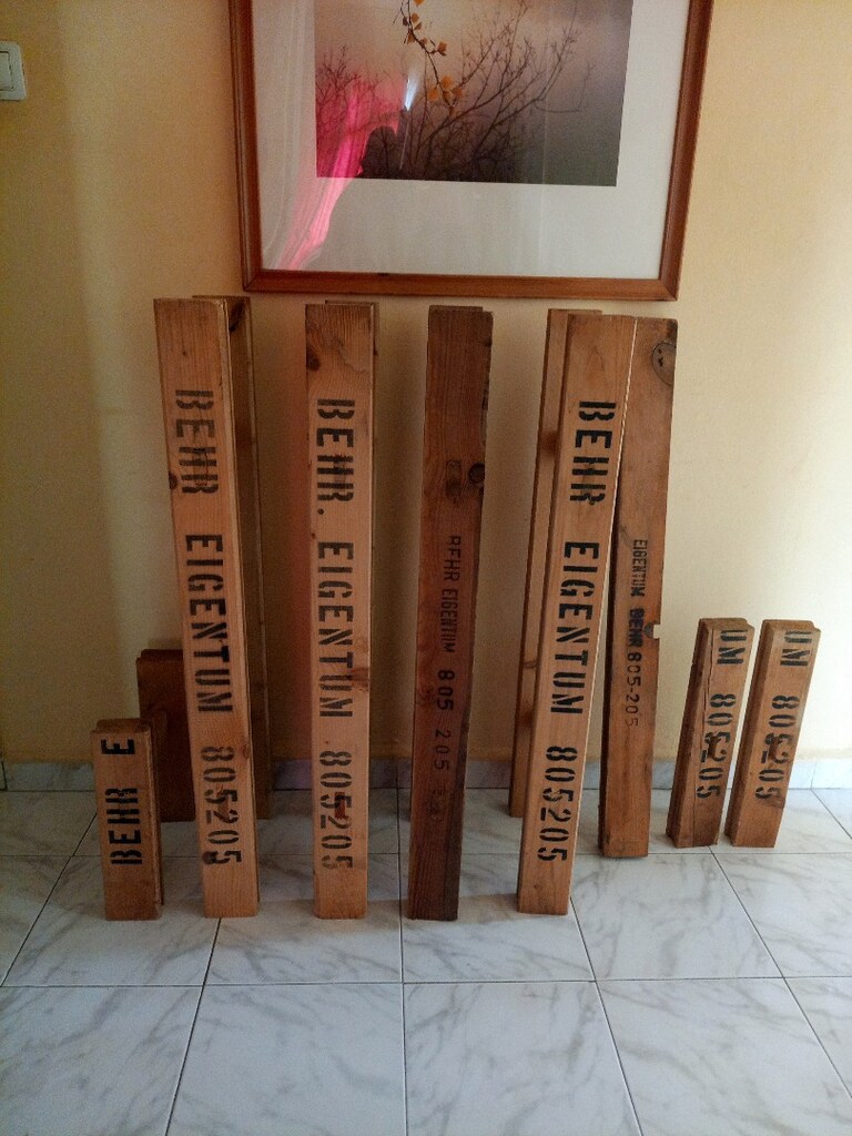 Nadir Alman Askeri Mülk Stencil’li Ahşap Kiriş Seti (BEHR EIGENTUM) - 2